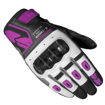 Spidi G-CARBON Lady Zwart Fuchsia Motorhandschoenen