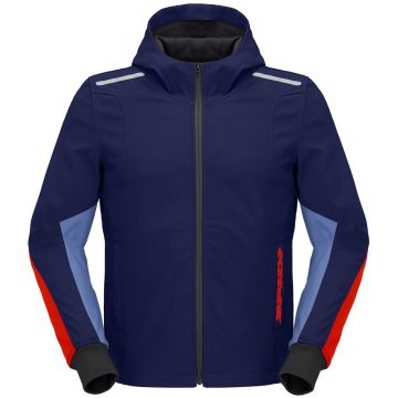 Spidi Armor Hoodie Licht Marine Rood      