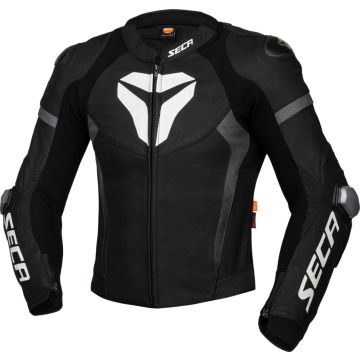 SECA SRS II Black White Leather Jacket