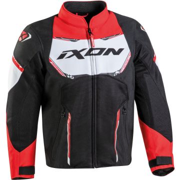 Ixon Striker Air Kid Zwart Rood Wit Kids Textiele Motorjas