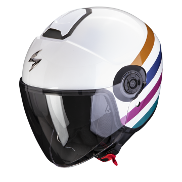 Scorpion Exo-City Ii Bee Wit Groen Goud Jethelm