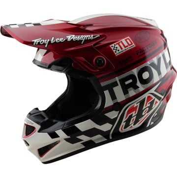 Troy Lee Designs GP Pro MIPS Fifty-50 Rood Zwart Wit Crosshelm
