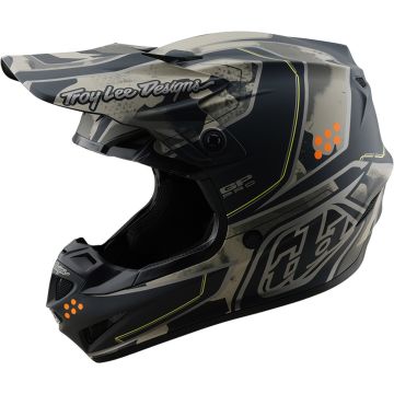 Troy Lee Designs GP Pro MIPS Trooper Zwart Grijs Groen Crosshelm