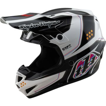 Troy Lee Designs GP Pro MIPS Trooper Zwart Wit Blauw Rood Crosshelm