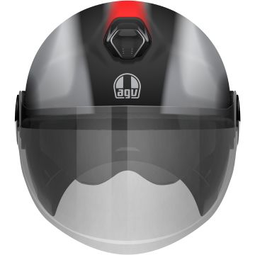 AGV Eteres Levanto Zwart Zilver Rood Jethelm