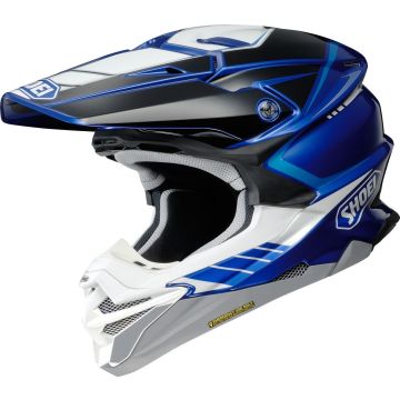 Shoei VFX-WR 06 Jammer TC-2 Zwart Wit Blauw Crosshelm