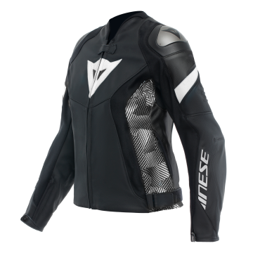 Dainese Avro WMN Leren 5 Jas Zwart Zwart Wit   