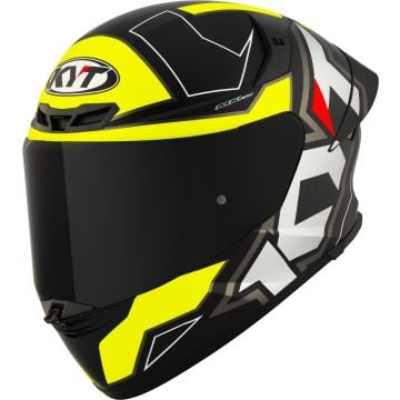 KYT TT-Revo Electron Mat Zwart Geel Integraalhelm