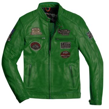 HolyFreedom Zero Evolution Groen Leren Motorjas