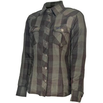 gms Jaguar Dames Zwart Olijf Motoroverhemd