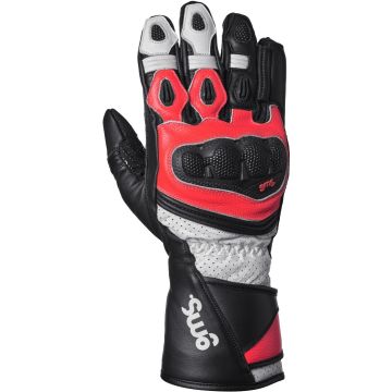 gms GR-1 SF Zwart Wit Rood Geperforeerde Handschoenen