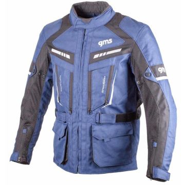 gms Track Light Blauw Zwarte Textiele Motorjas