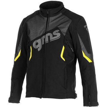 gms Arrow Black Yellow Motorcycle Softshell Jacket