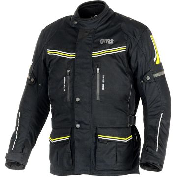 gms Terra Eco Zwart Geel Textiele Motorjas