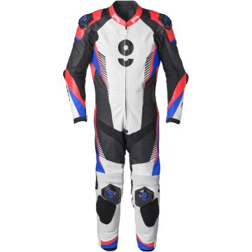 gms GRC-1 Black Red Blue 1PC Leather Motorcycle Suit