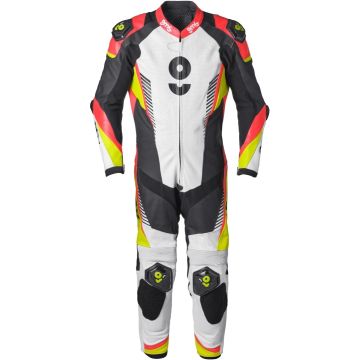gms GRC-1 Black Red Yellow 1PC Leather Motorcycle Suit