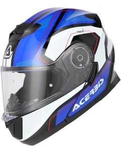 Acerbis Serel Graphic Blue White Flip Up Helmet