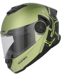 Acerbis Rider Graphic Black Matt Green Flip Up Helmet