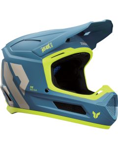 Thor Fleet Forge Blauw Fluo Geel Crosshelm