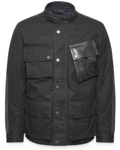 Belstaff Trackmaster Zwarte Waterdichte Gewaxte Jas