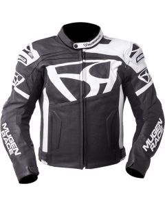 MUGENRACE Aggressore Black White Leather Jacket
