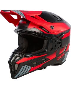 O'NEAL EX-SRS Hitch Matt Black Grey Red Motocross Helmet