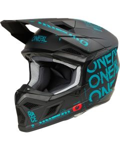 O'NEAL 3SRS Static Black Turquoise Motocross Helmet