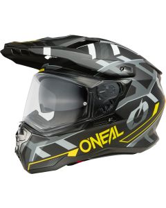 O'NEAL D-SRS Square V.25 Matt Black Grey Fluo Yellow Adventure Full Face Helmet
