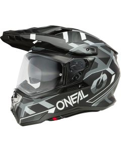 O'NEAL D-SRS Square V.25 Matt Black Grey White Adventure Full Face Helmet