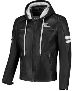 Rusty Stitches Super Jari Hooded V2 Motorfiets lederen jas
