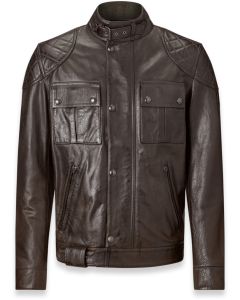 Belstaff Brooklands Off Black Leather Jacket