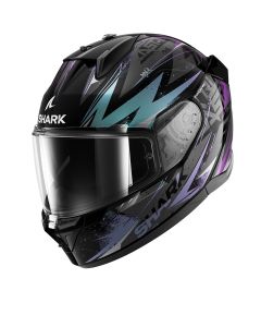Shark D-Skwal 3 Blast-R Zwart Blauw Paars KGX Integraalhelm