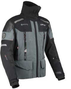 DANE Bornholm Pro Zwart Donkergrijze Waterdichte Textiele Motorjas