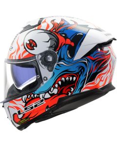 LS2 FF808 Stream II Inferno Wit Blauw 06 Integraalhelm