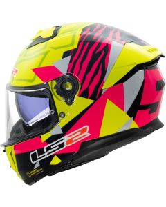 LS2 FF808 Stream II Tiger H-V Geel Roze 06 Integraalhelm