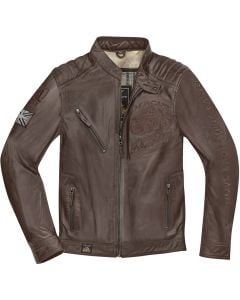 Black-Cafe London Tokio Bruin Leren Motorjas