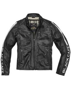 Black-Cafe London Toronto Zwart Leren Motorjas