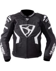 MUGENRACE Marcus Black White Leather Jacket