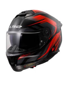 LS2 FF808 STREAM II FURY Zwart Rood-06 Integraalhelm