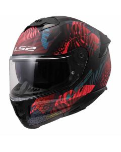 LS2 FF808 Stream II Jungle Matt Zwart Roze Blauw Integraalhelm