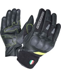 MUGENRACE Neo Kort Zwart Neon Gele Handschoenen