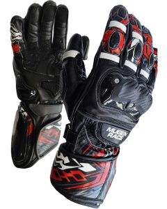 MUGENRACE Moone Sport Zwart Rode Handschoenen