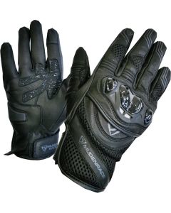MUGENRACE Multi Zwarte Geperforeerde Handschoenen