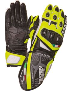 MUGENRACE Neptun Zwart Wit Neon Gele Handschoenen