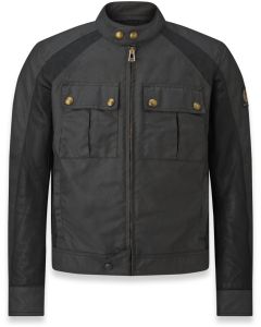 Belstaff Temple Zwarte Gewaxte Jas
