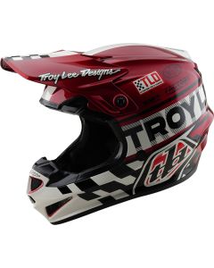 Troy Lee Designs GP Pro MIPS Fifty-50 Rood Zwart Wit Crosshelm