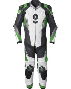 gms GRC-1 Zwart Wit Groen 1-Delig Motorpak